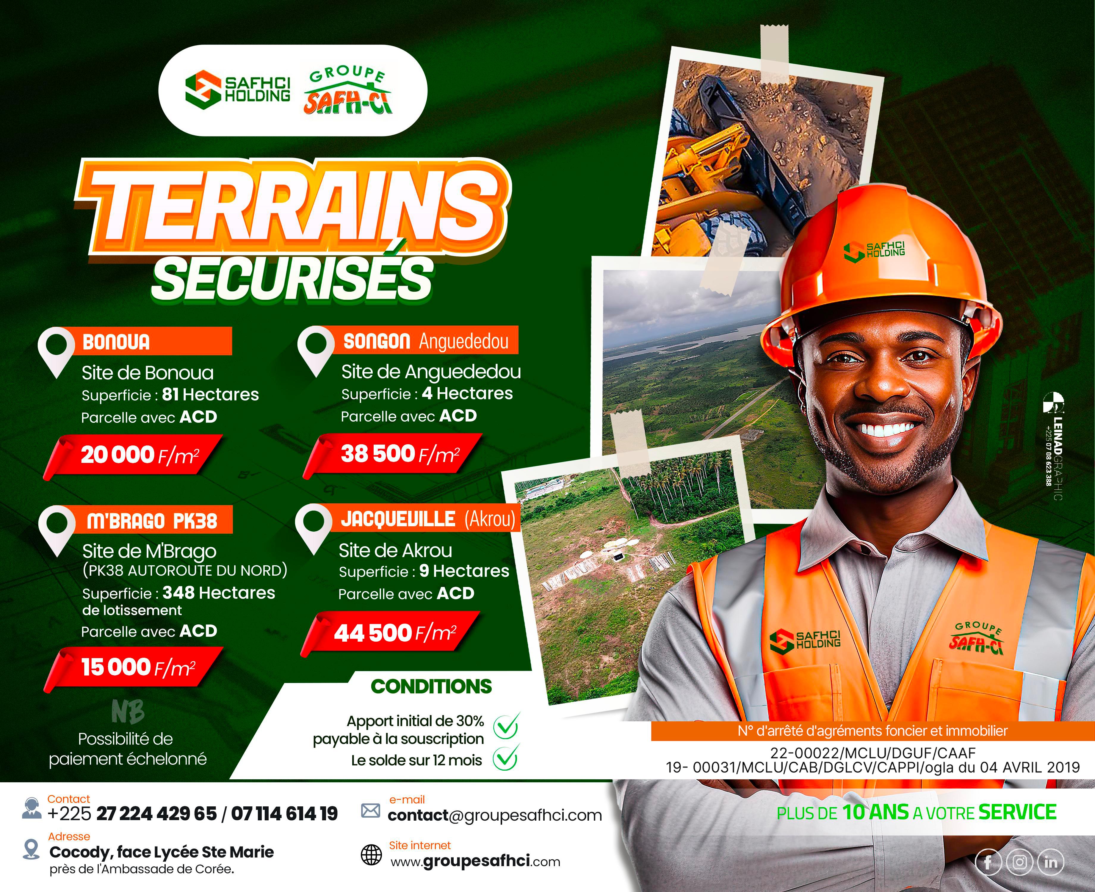 Terrains sécurisés SAFHCI